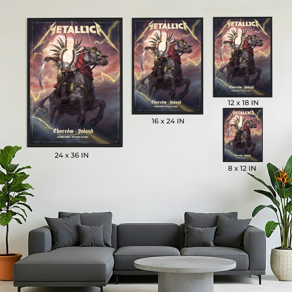 Metallica Chorzow 2026 Poster – M72 World Tour by Jakub Jagoda