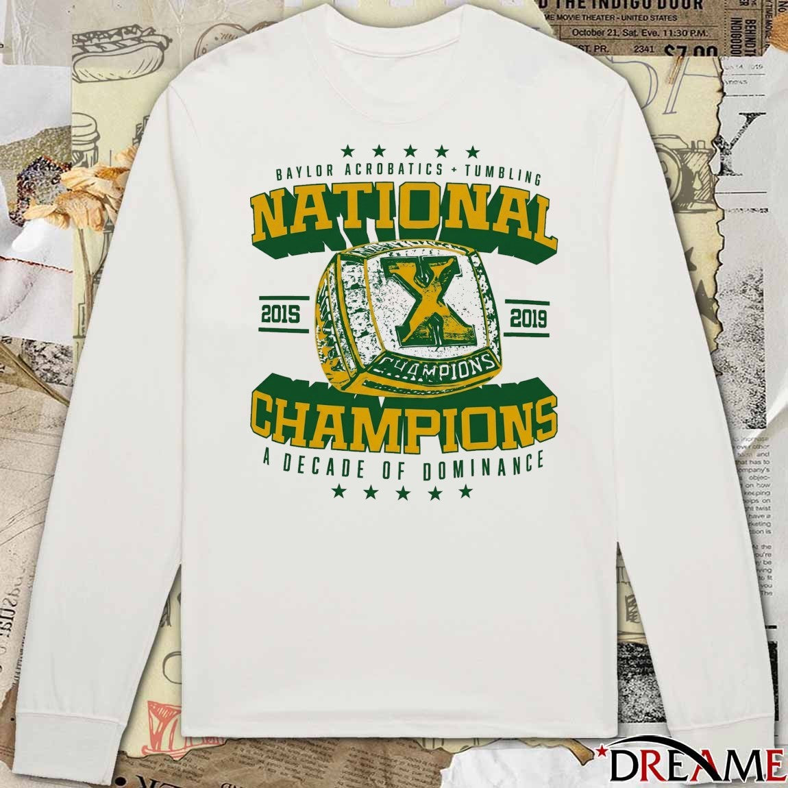 2026 Baylor Acrobatics Tumbling National Champions A Decade Of Dominance t-shirt