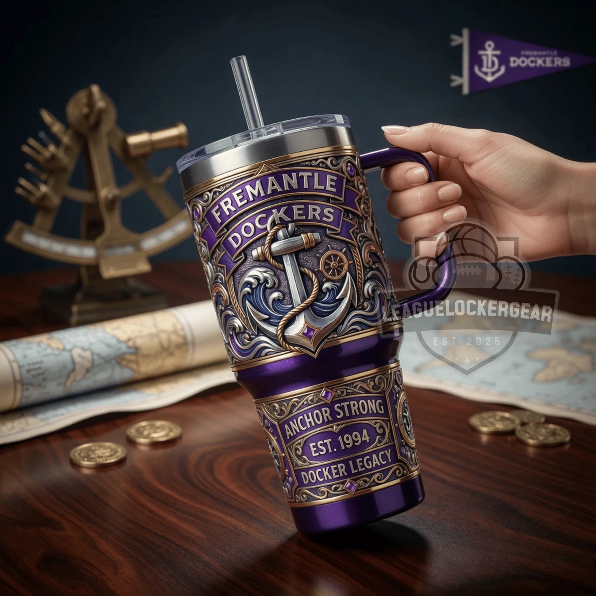 Fremantle Dockers Heritage Anchor Strong Docker Legacy Tumbler