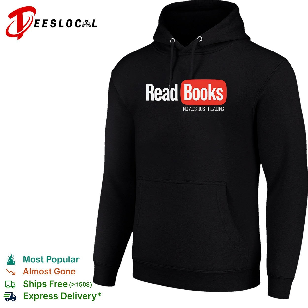 Read Books no ads just reading shirt