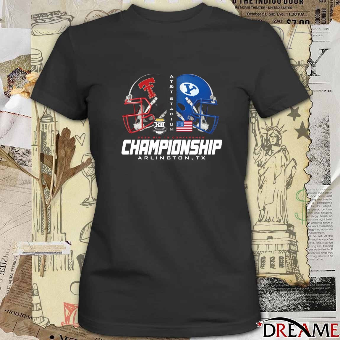 Texas Tech Red Raiders Vs BYU Cougars 2025 Big 12 Conference Championship Arlington TX t-shirt