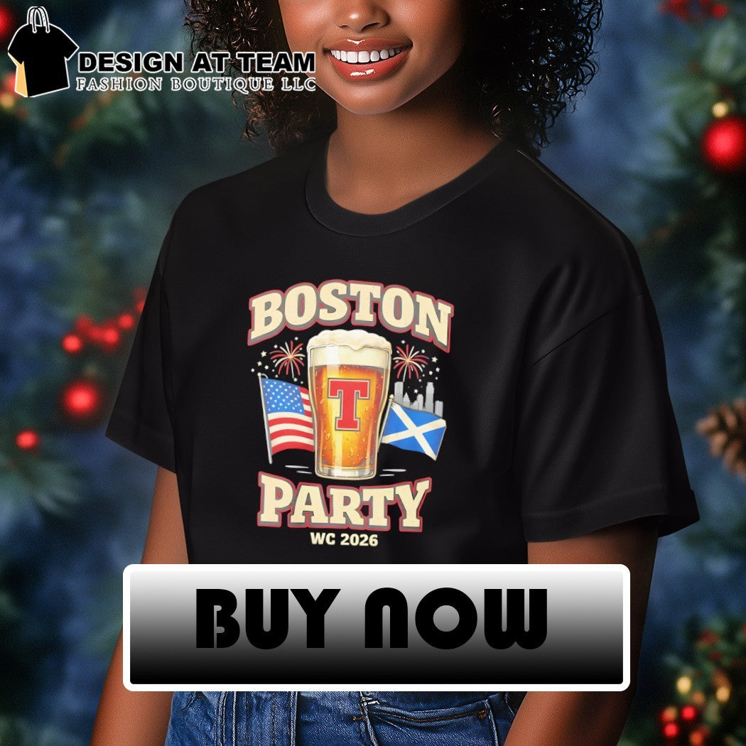 Boston Party World Cup 2026 Beer USA Scotland flag shirt