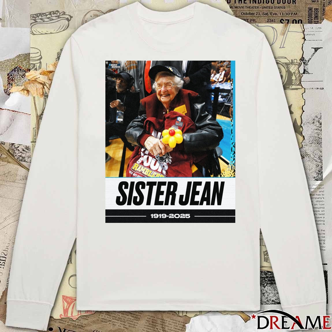 RIP Sister Jean Has Passed Away At The Age Of 106 1919 – 2025 NCAA March Madness Poster t-shirt