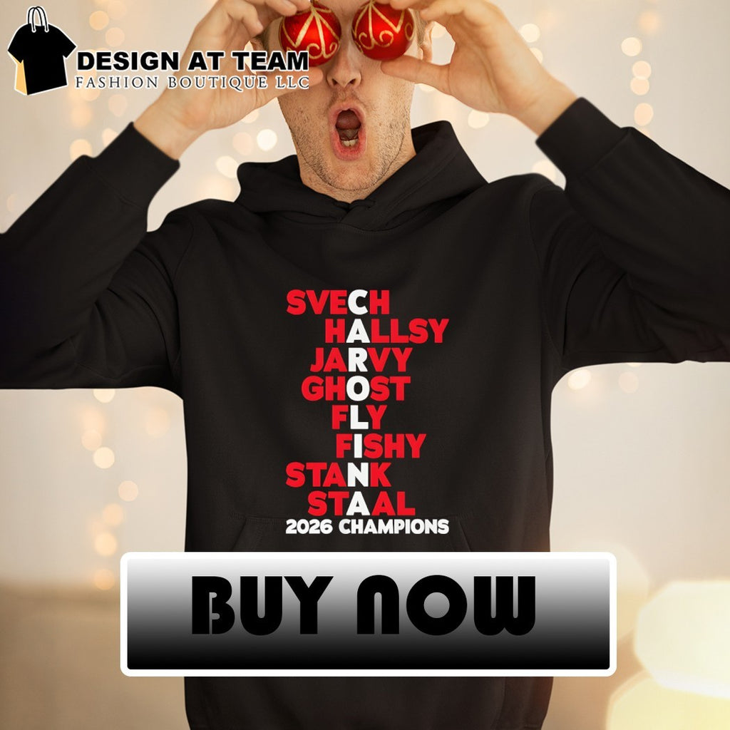 Carolina Hurricanes Hockey Names 2026 Champs Svech Hallsy Jarvy shirt