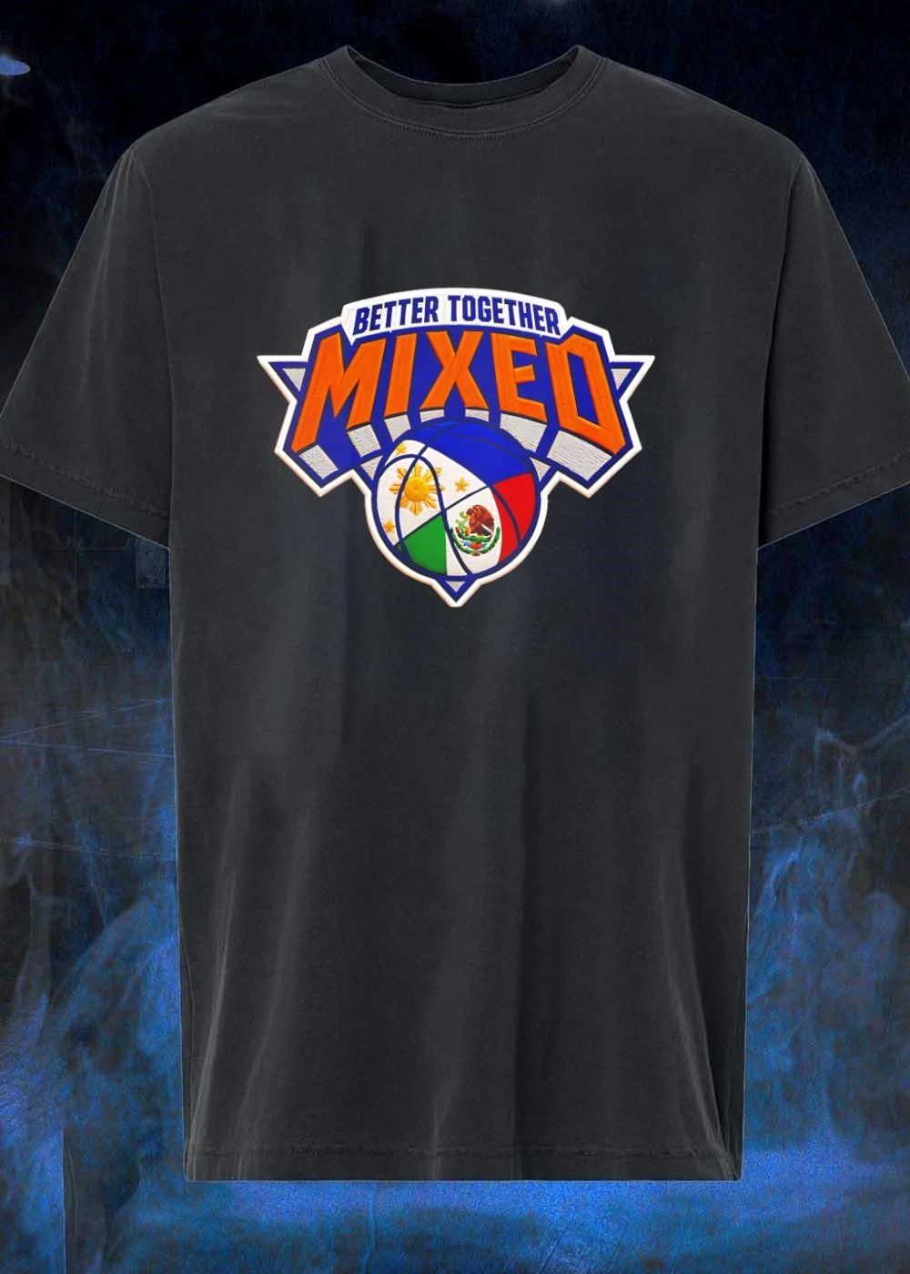 Better Together, Philippines and Mexico Flags Basketball Team Mixed T-Shirt