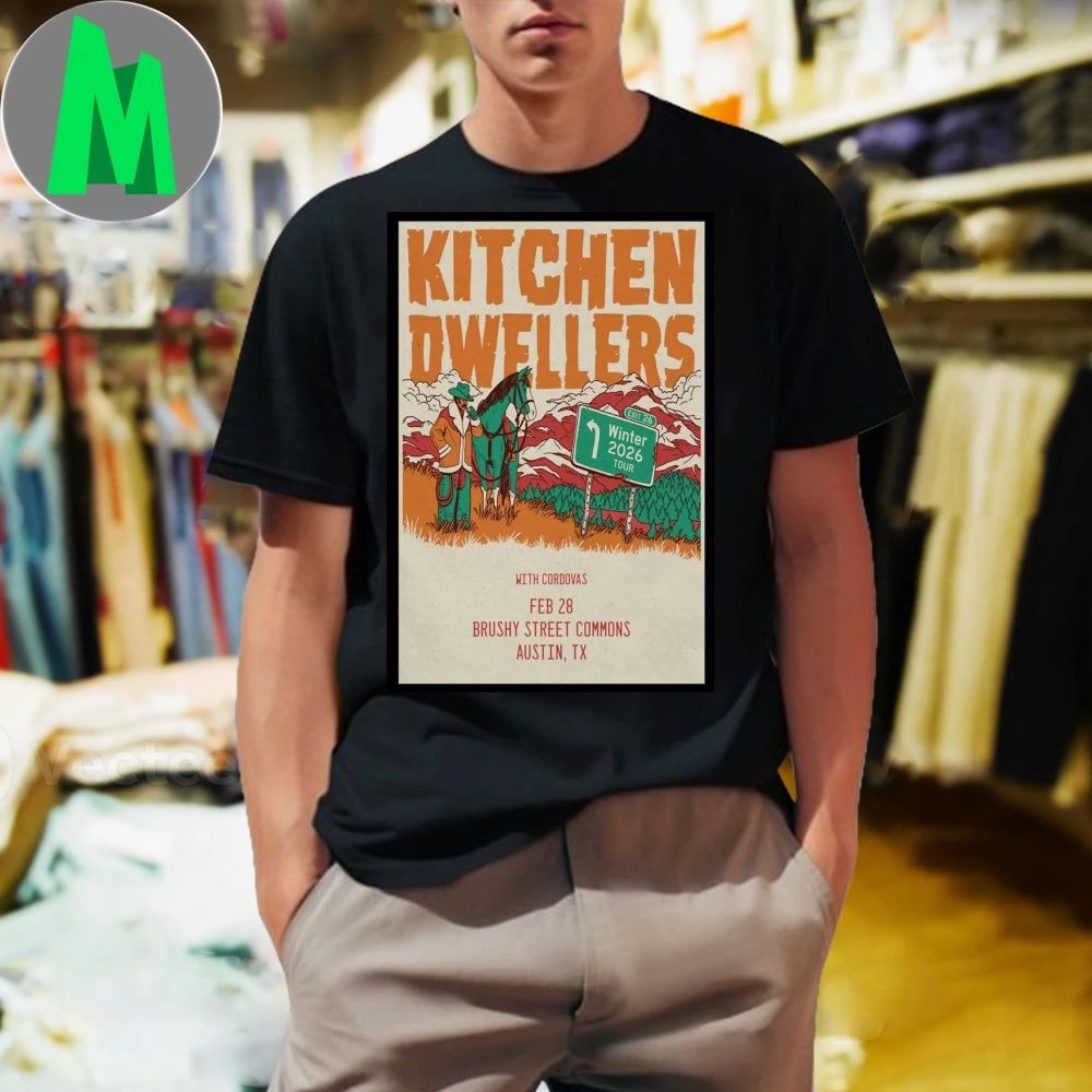 Original Kitchen Dwellers Empire Garage Austin Tx Feb 28 2026 Poster T-Shirt