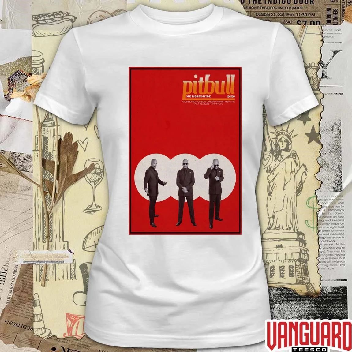 Pitbull May 16 2026 MIDFLORIDA Credit Union Amphitheatre In Tampa FL Poster t-shirt