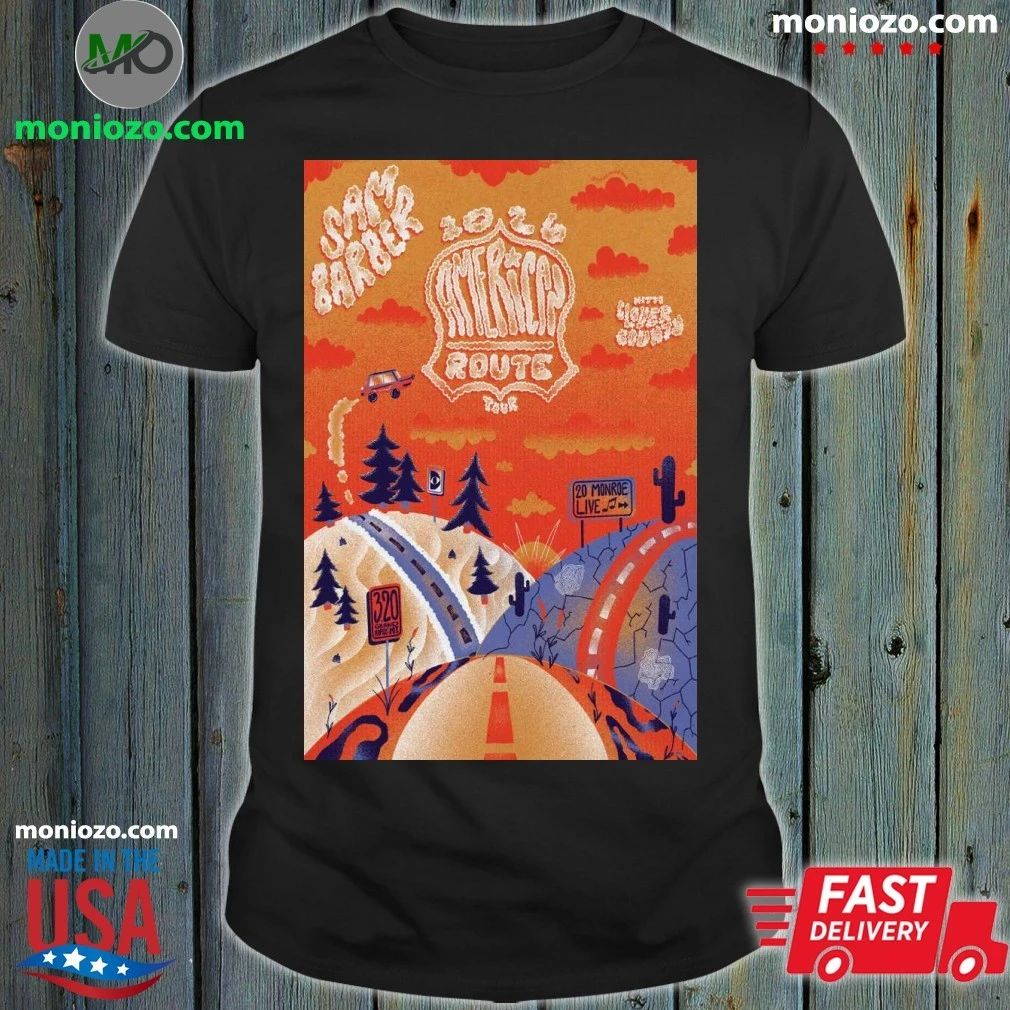 Poster Sam Barber Americas Route Tour 2026 Shirt