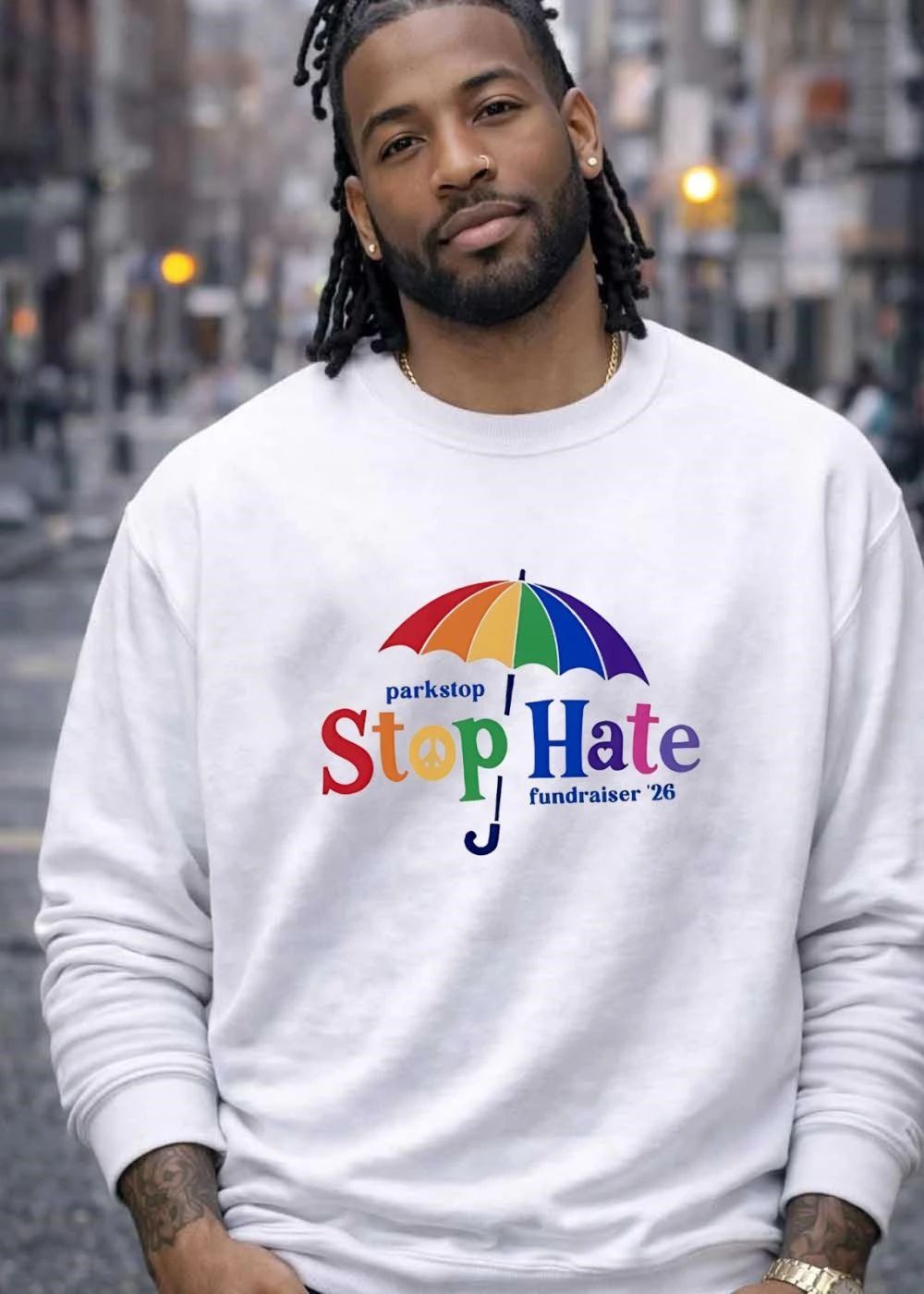 Parkstop Fundraiser ’26 Stop Hate Peace Umbrella T-Shirt