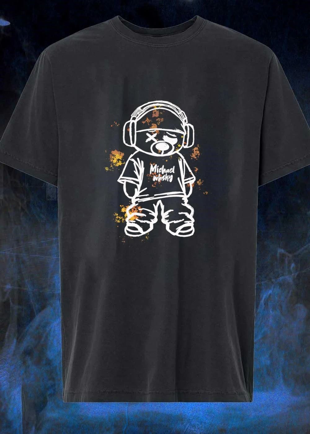 Exclusive Apparel Headphones Bear Michael Whsky T-Shirt