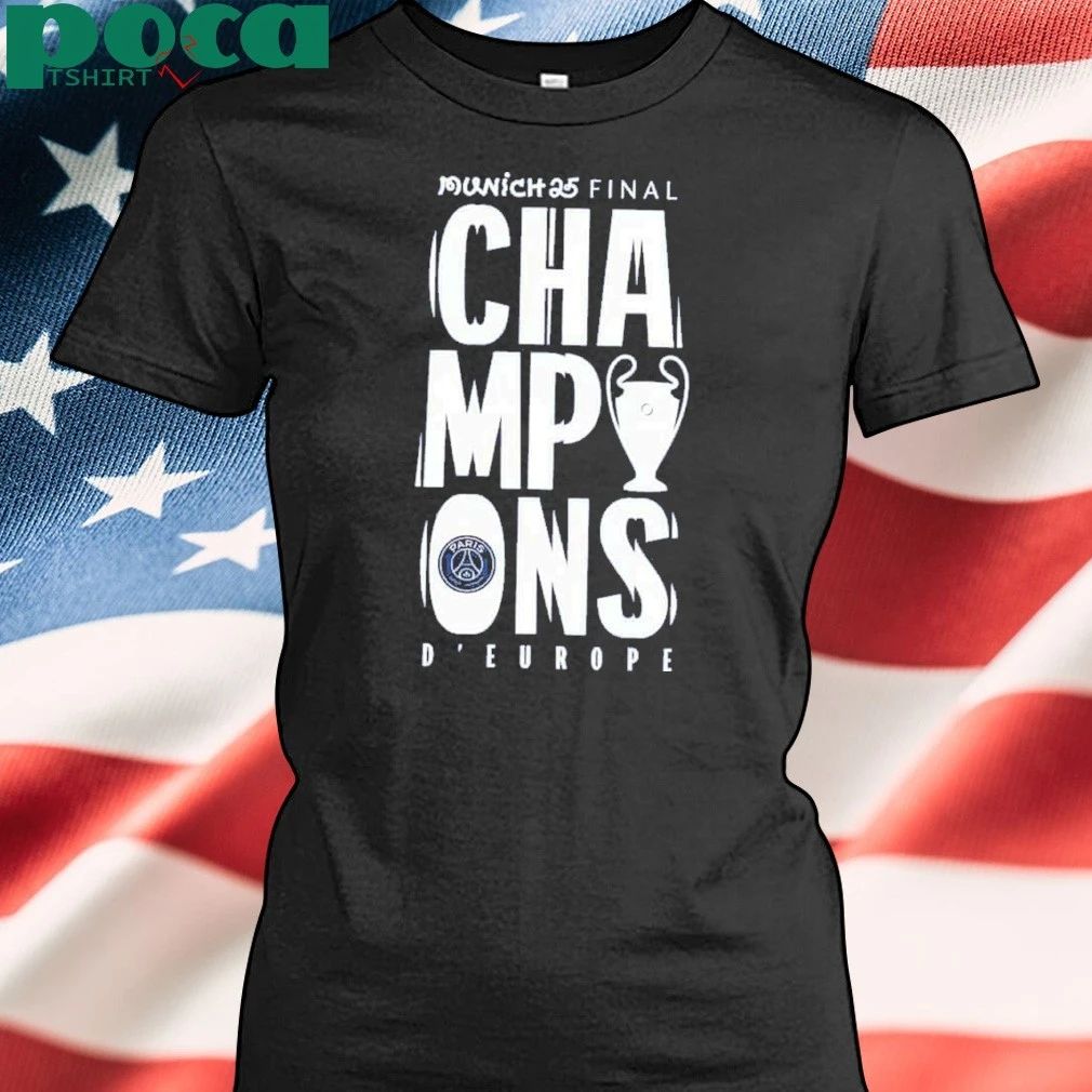 Munich 25 Final PSG UCL Champions 2025 Large Graphic T-Shirt