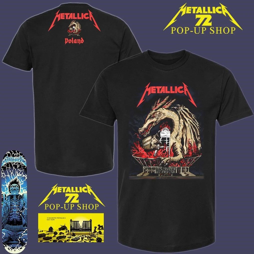 Metallica M72 Chorzów Poland Art by Banach Karol Pop-Up Shop T-Shirt