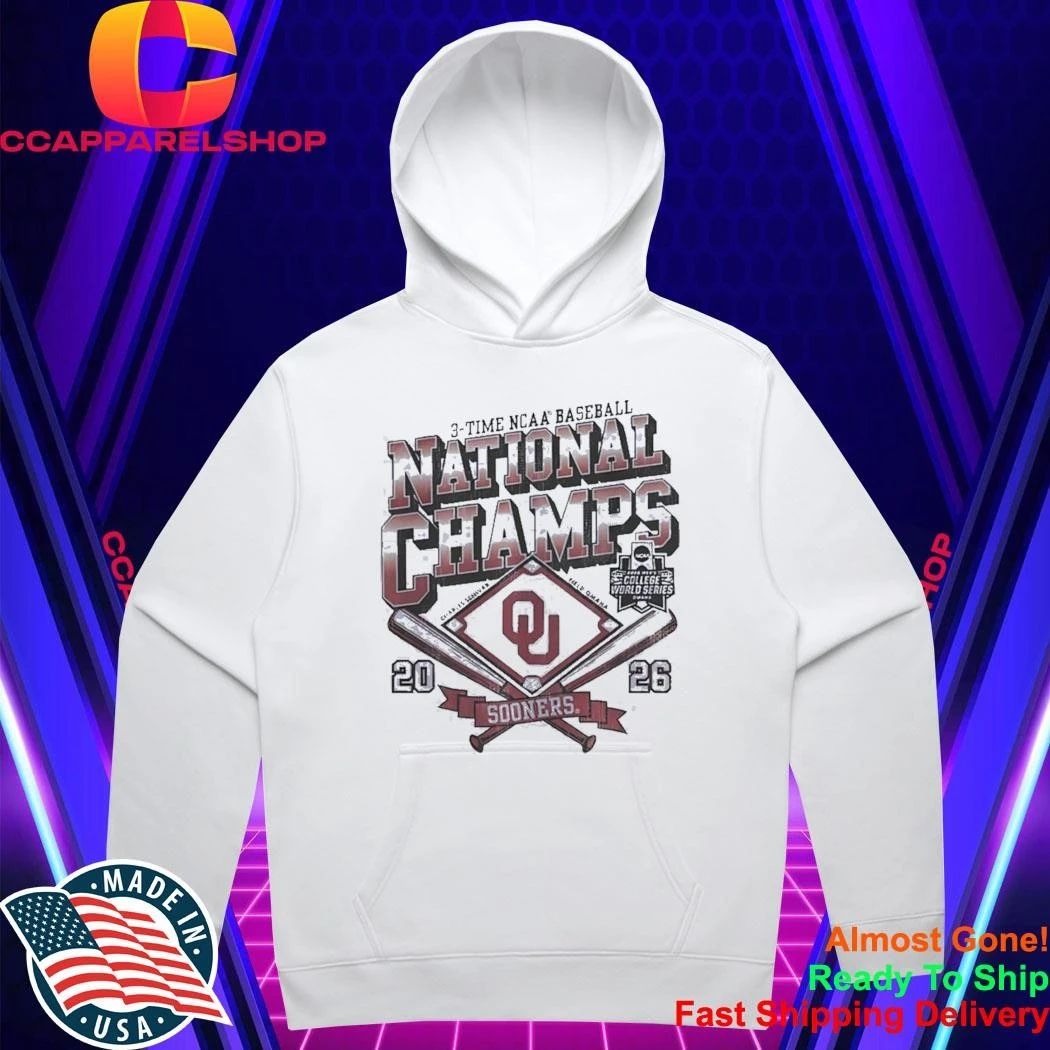 Oklahoma Sooners 3 Time NCAA Baseball National Champs Charles Schwab Field Omaha Shirt