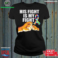 His fight is fight autism symbol autism awareness ribbon shirt