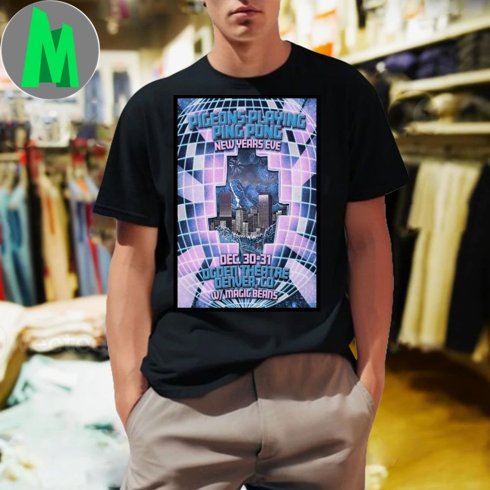 Pigeons Playing Ping Pong In Denver CO On Dec 30-31 2025 Poster Shirt