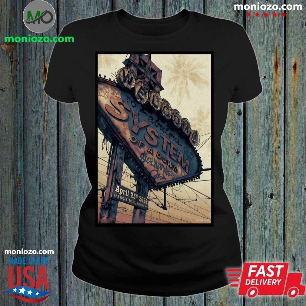 Original System Of A Down Las Vegas Festival Grounds, NV Apr 25 2026 Poster Shirt