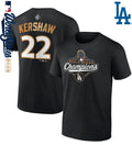 Clayton Kershaw Los Angeles Dodgers 2025 World Series Champions Name & Number T-Shirt