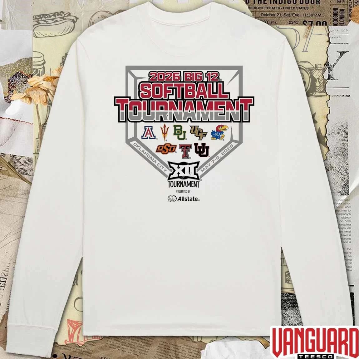 2026 Big 12 Pop Up Shop Now Softball Tournament Oklahoma City May 7-9 Allstate Logos t-shirt