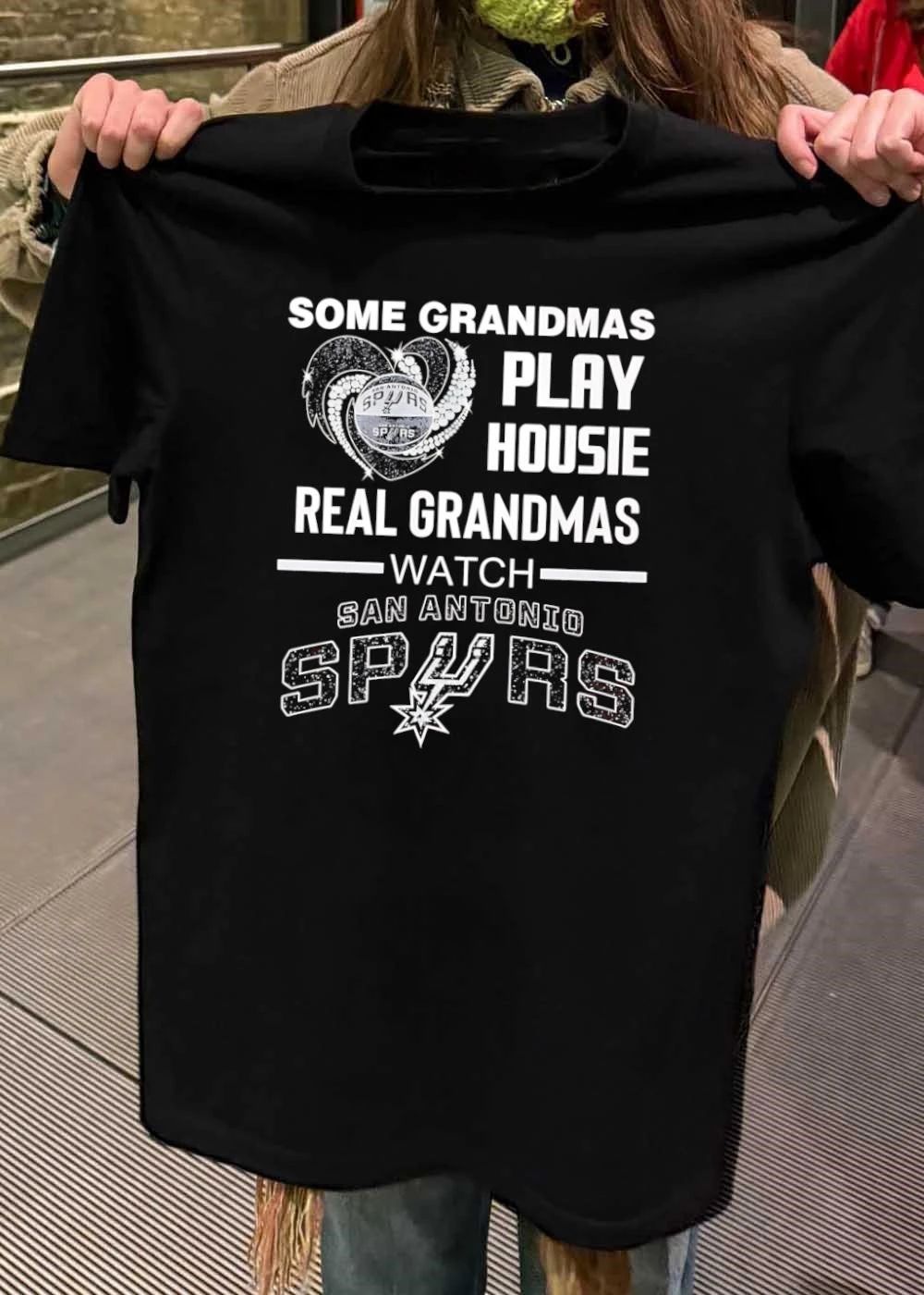 Grandma Gifts Play Housie Real Grandmas Watch San Antonio Spurs Shirt