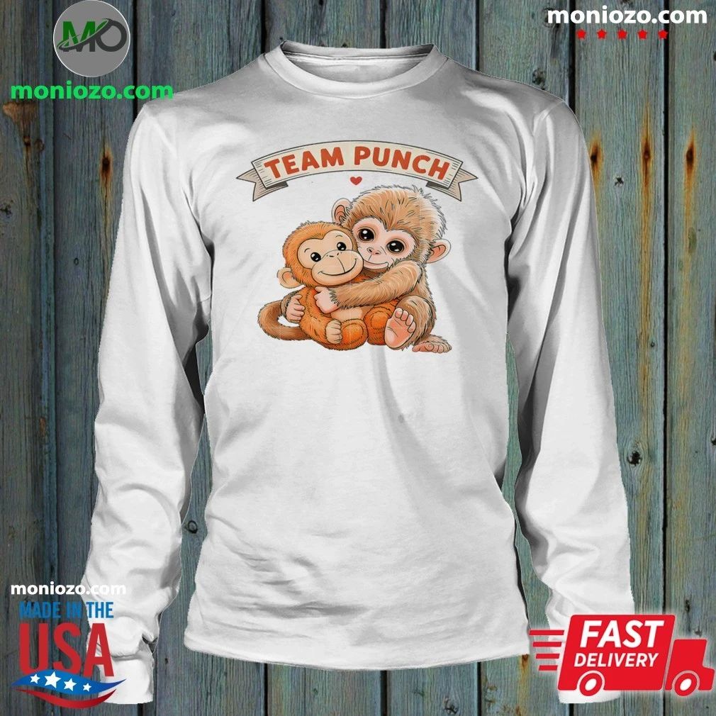 Original Cute Monkey Punch, Baby Monkey Team Punch Shirt