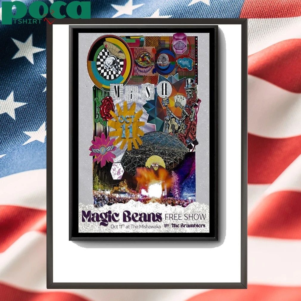 Original Magic Beans Oct 11 2025 At the Mishawaka Amphitheatre in Bellvue CO Poster shirt
