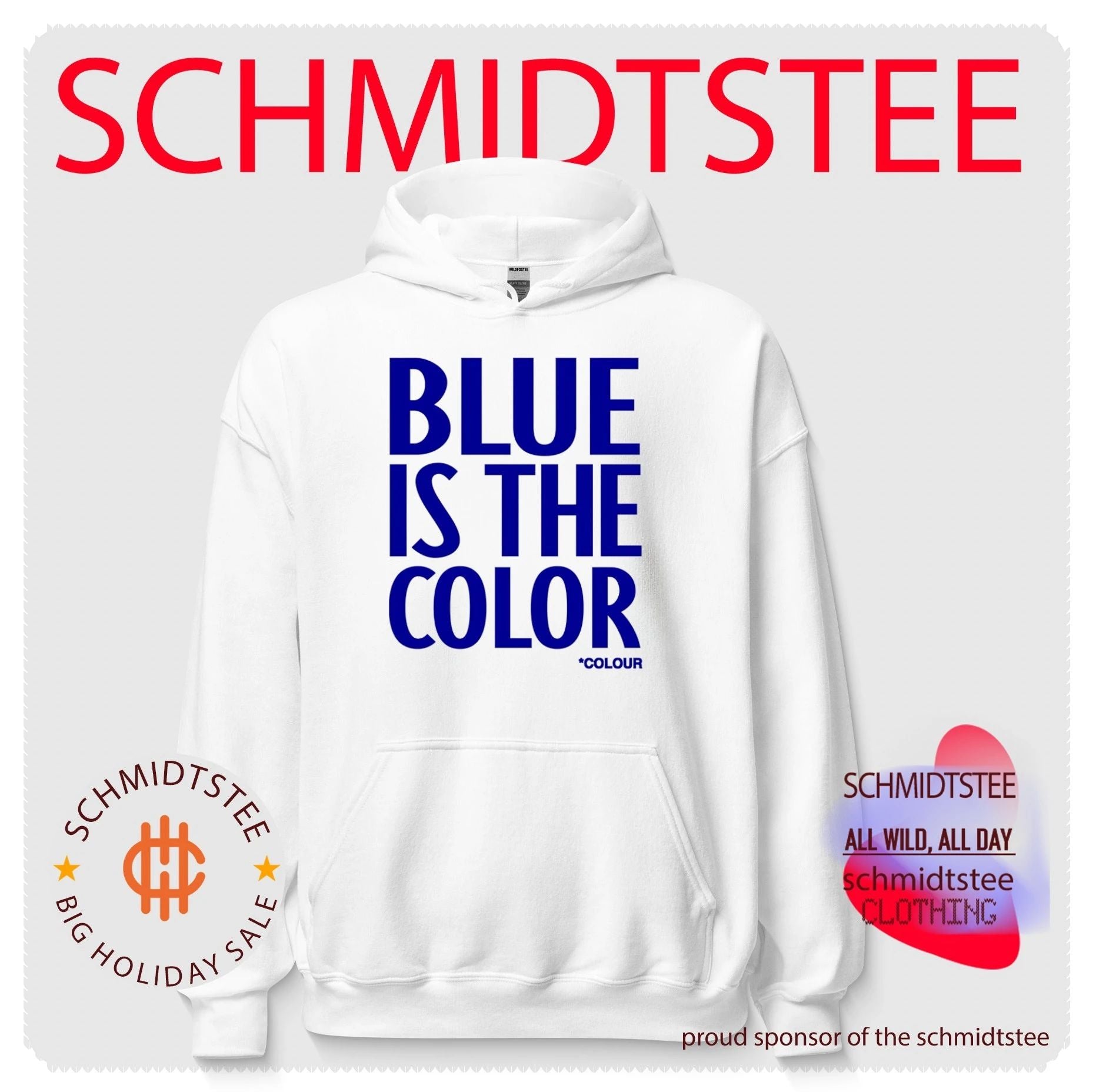 Blue Is the Color minimalist typography Soccer shirt