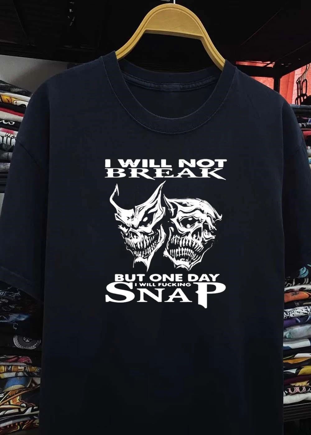 Grim Reaper Faces Expressing Frustration I Will Not Break But One Day I Will Fucking Snap T-Shirt