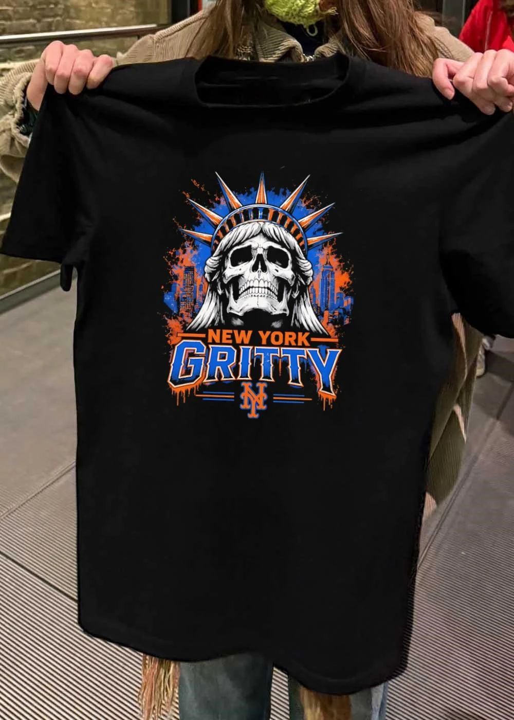 New York Gritty Statue Of Liberty Skull Mets Baseball shirt