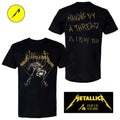 Metallica M72 World Tour 2026 Europe And UK Merchandise Skeleton Hanging By A Thread As I Play Dead Two Sided Shirt