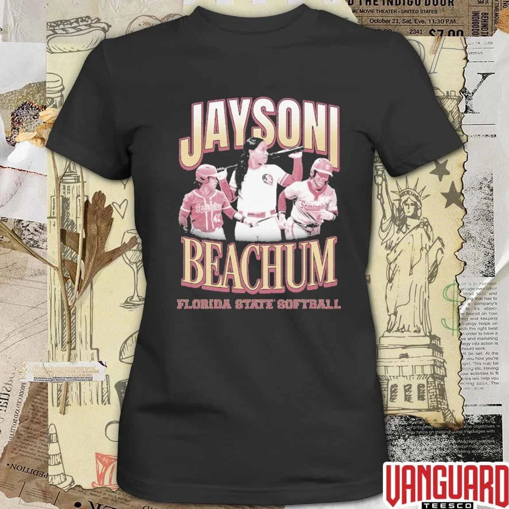 Jaysoni Beachum Florida State Seminoles Softball 90s Streetwear t-shirt