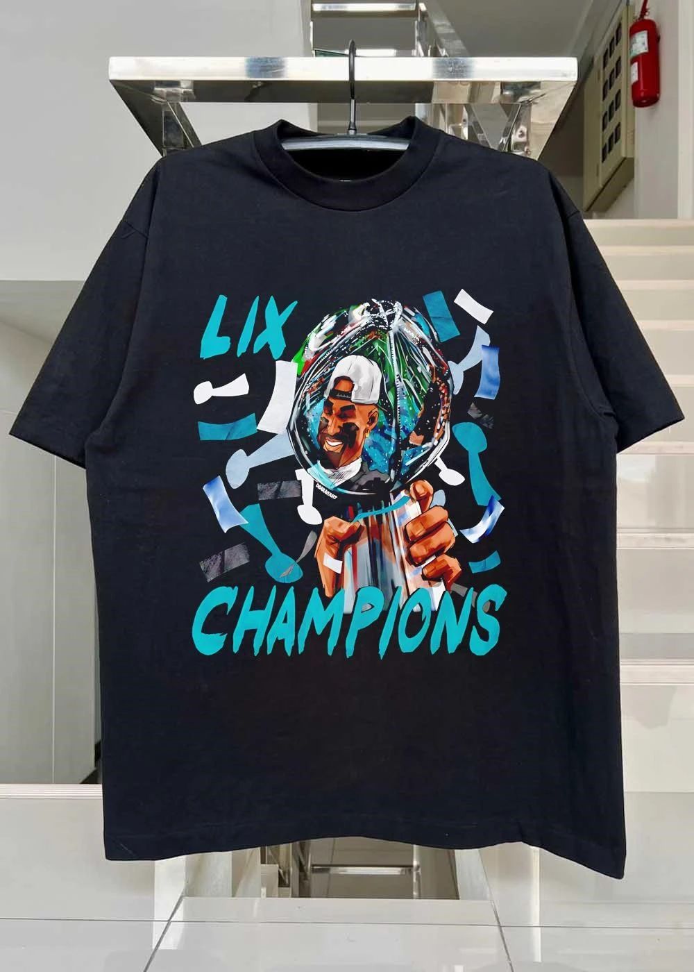 Jalen Hurts Image In Cup Champions Lix shirt
