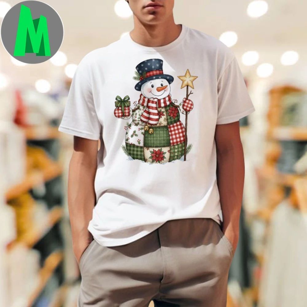 Patchwork Snow Christmas Shirt