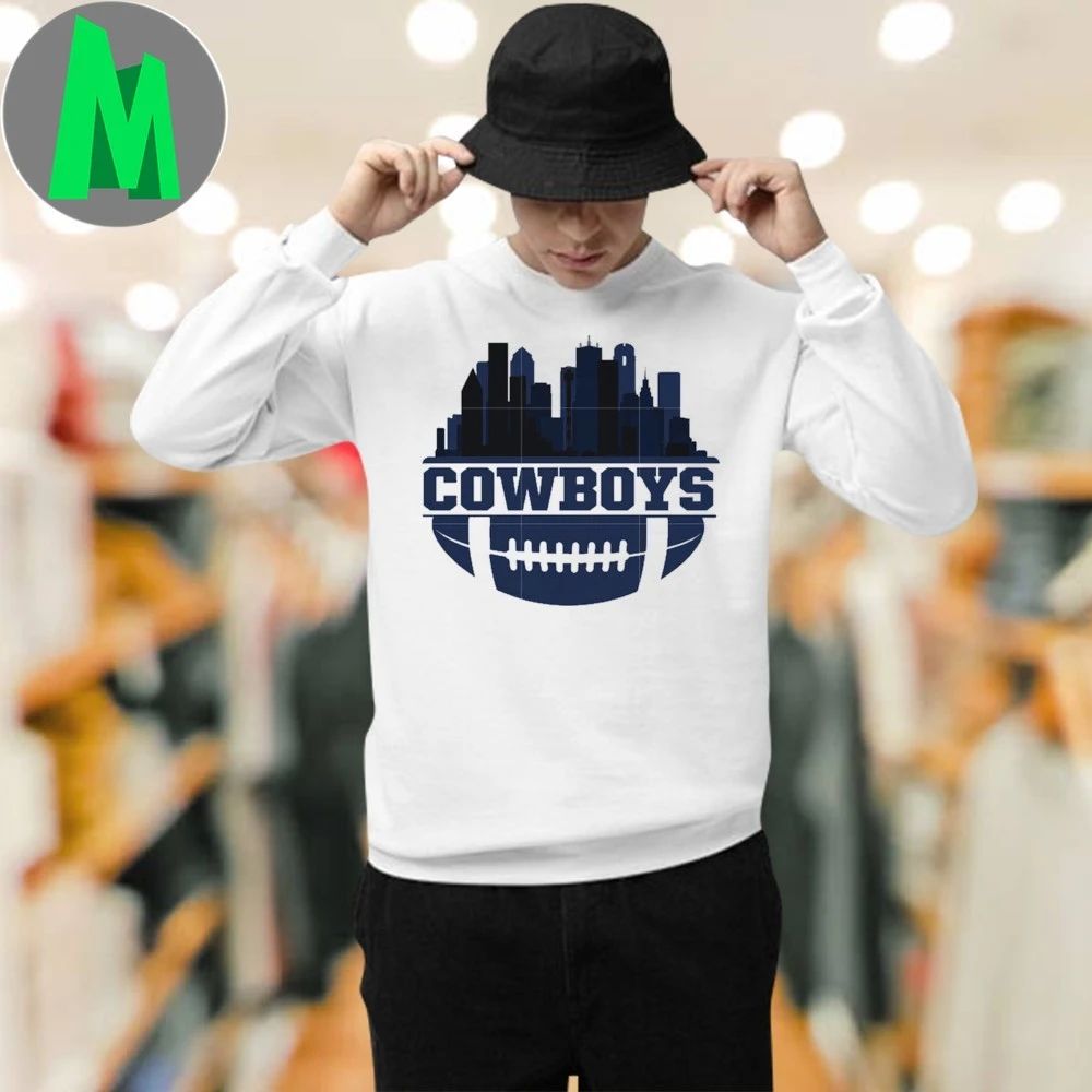 Cowboys football skyline logo and city Shirt