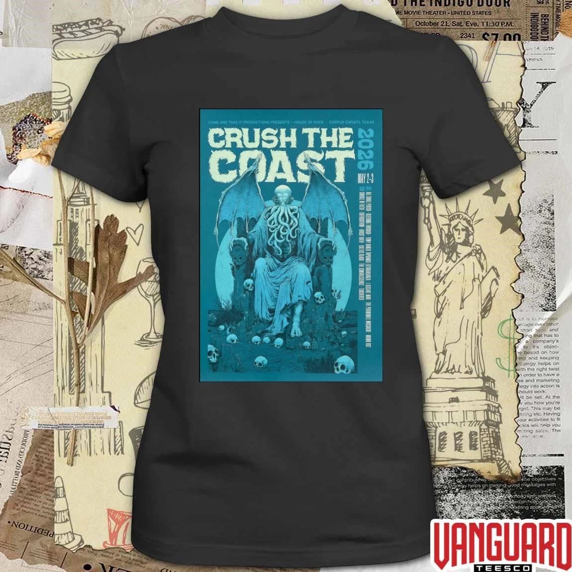 Crush the Coast May 2-3 2026 House Of Rock, Corpus Christi TX Poster t-shirt