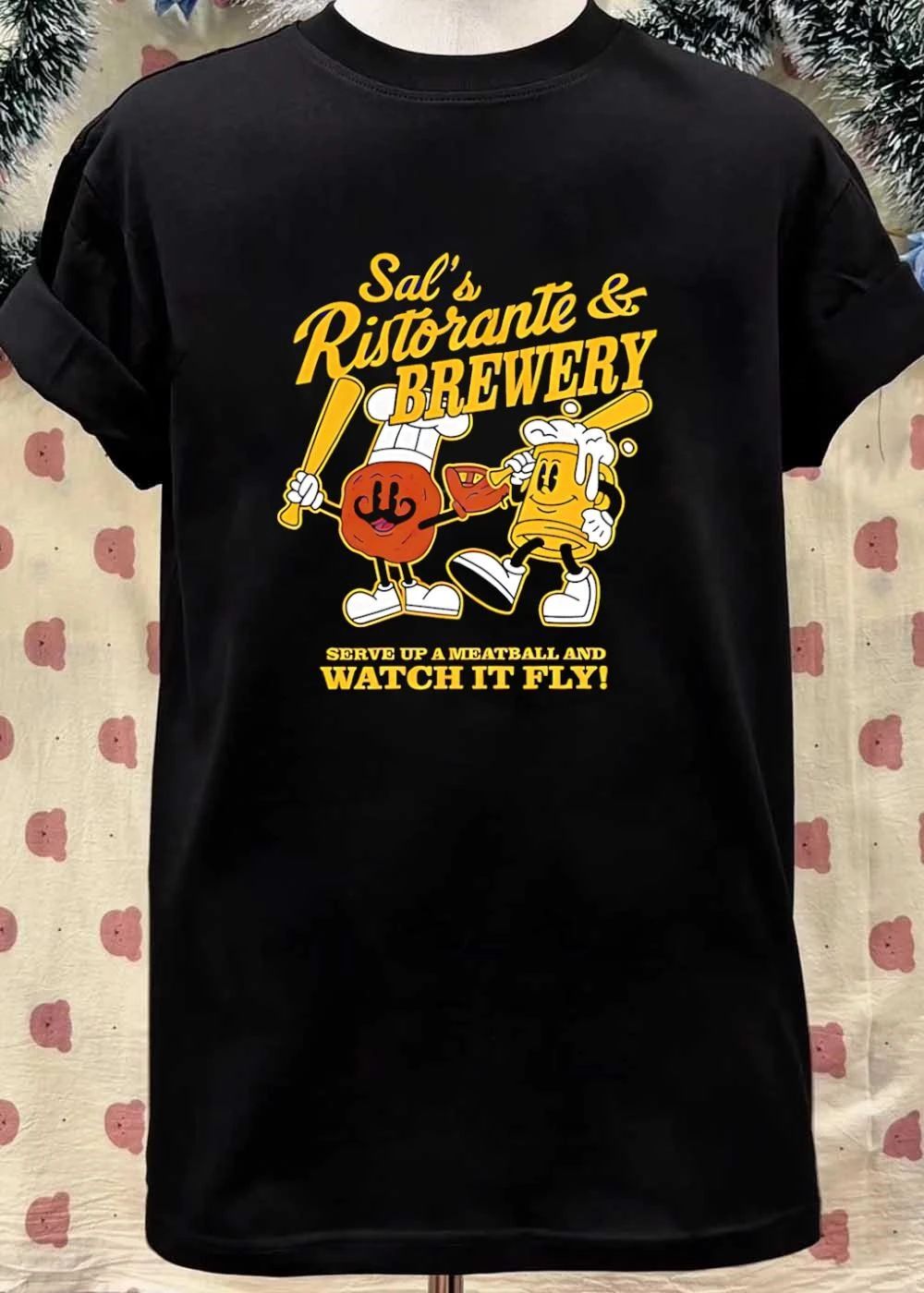 Baseball Sal’s Ristorante Brewery serve up a Meatball and watch it fly shirt