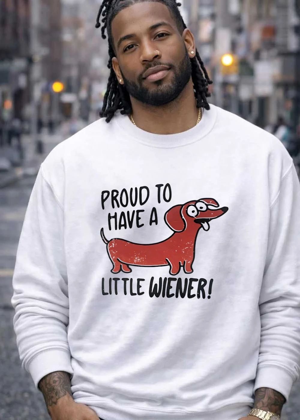Proud to Have a Little Wiener Funny Dachshund Dog T-Shirt