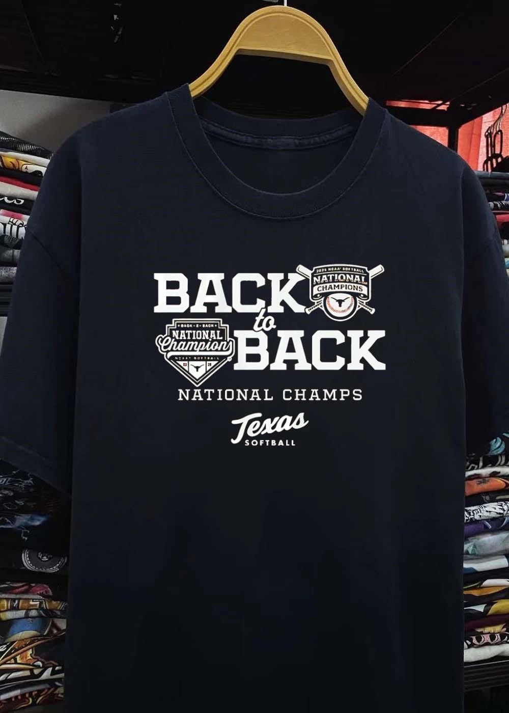 Texas Longhorns Back To Back National Champs Softball Shirt