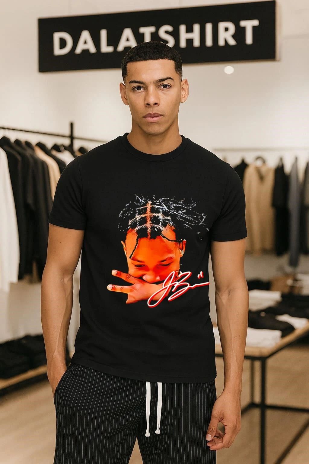 Jalen Brunson Signature Hand Gesture Basketball shirt