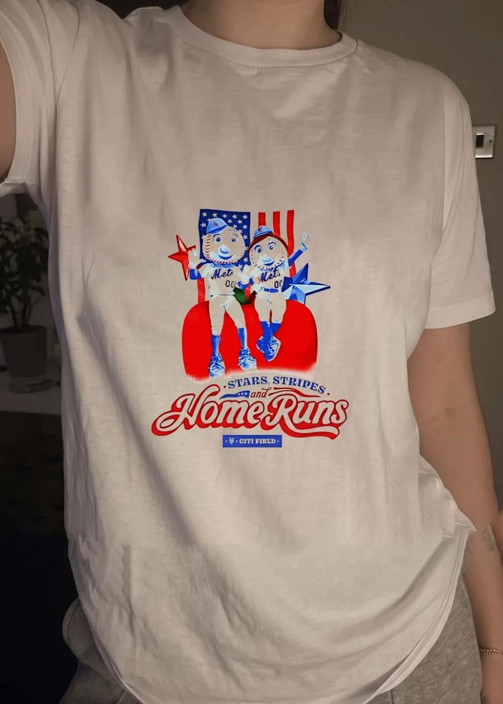 Citi Field Stars Stripes and Home Runs Mr and Mrs Met New York Mets T-Shirt