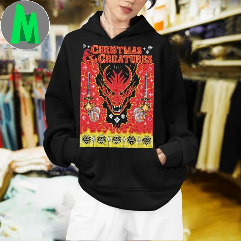 Original Dungeons & Dragons Christmas And Creatures Shirt