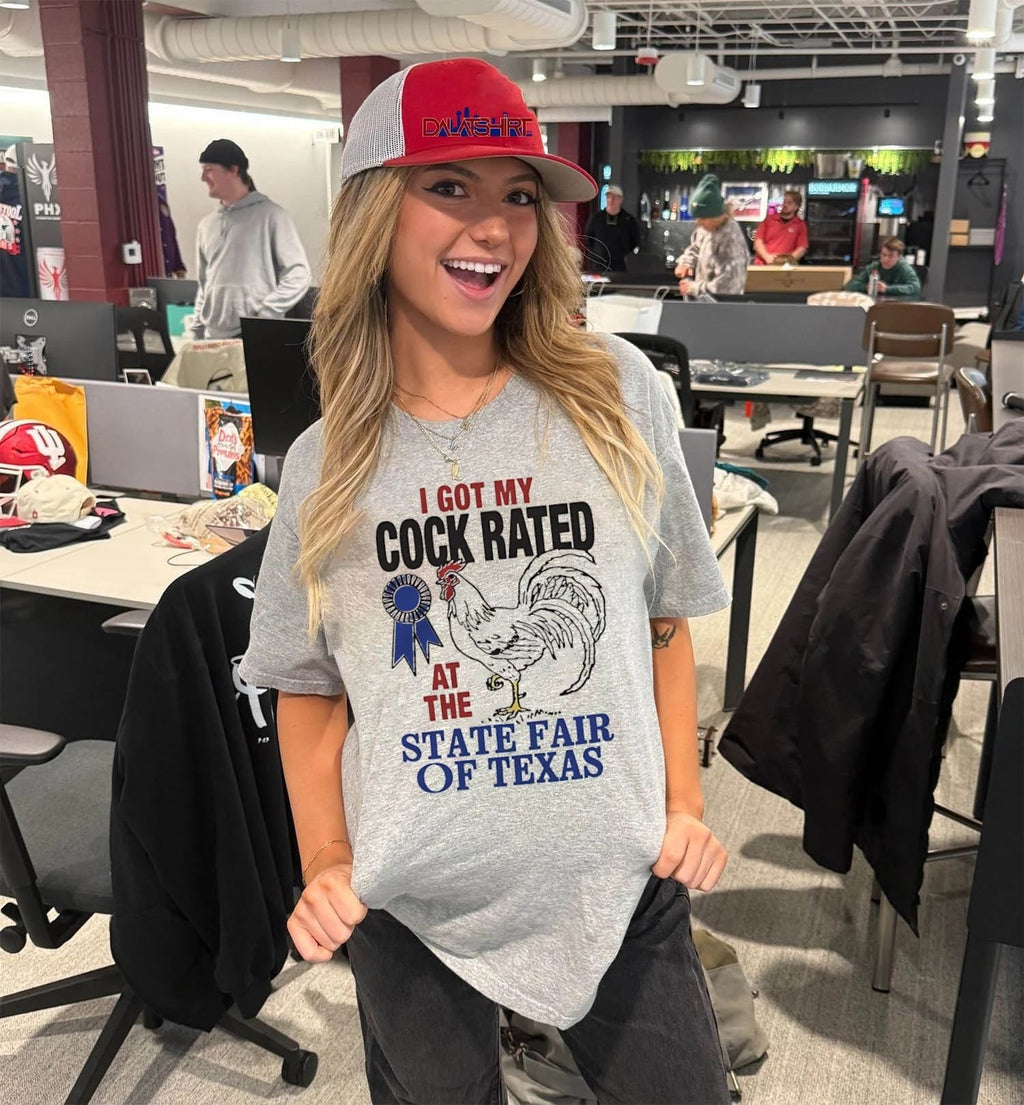 I Got My Cock Rated At The State Fair Of Texas Rooster Blue Ribbon shirt