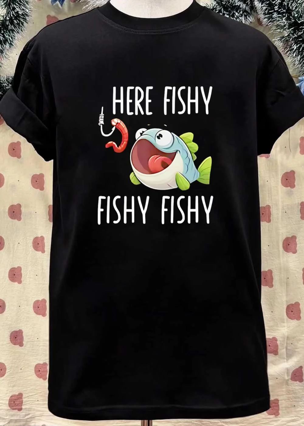 Funny Fishing Gift Here Fishy Fishy T-Shirt