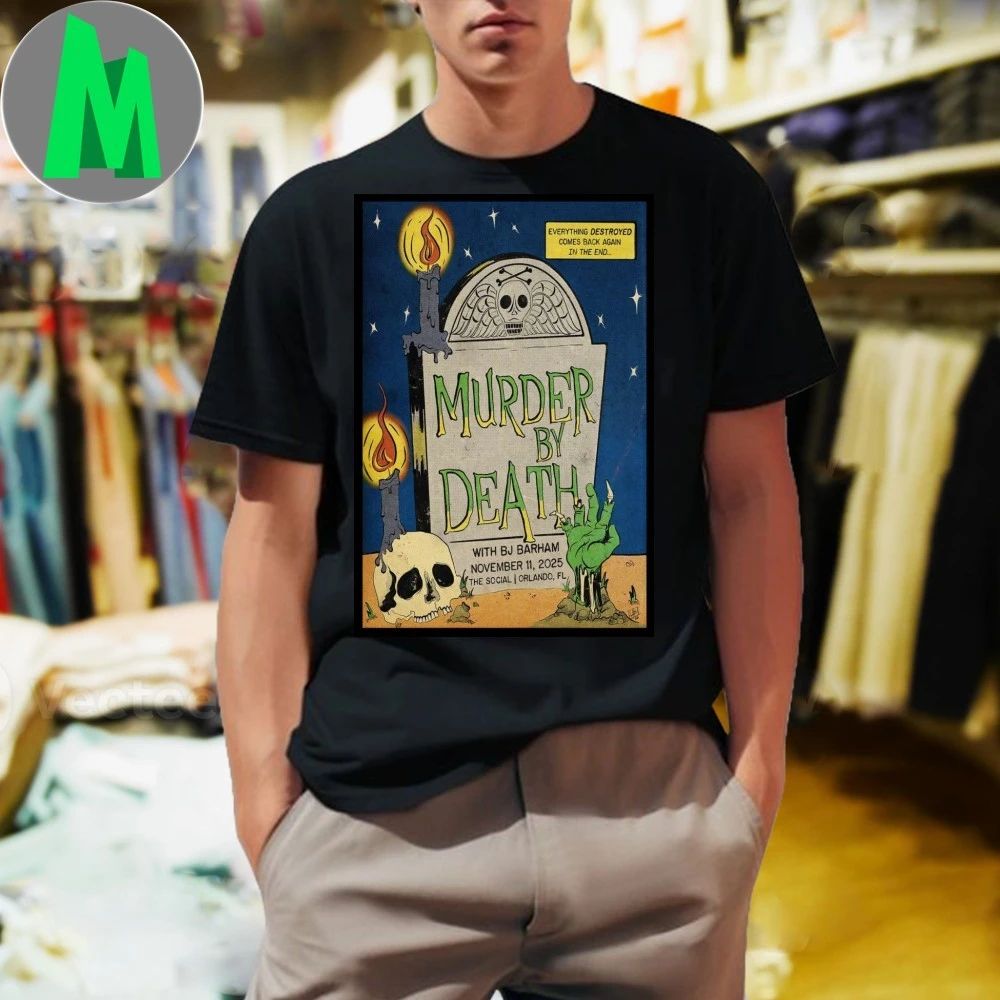 Murder By Death Nov 11 2025 With BJ Barham Orlando Poster Shirt