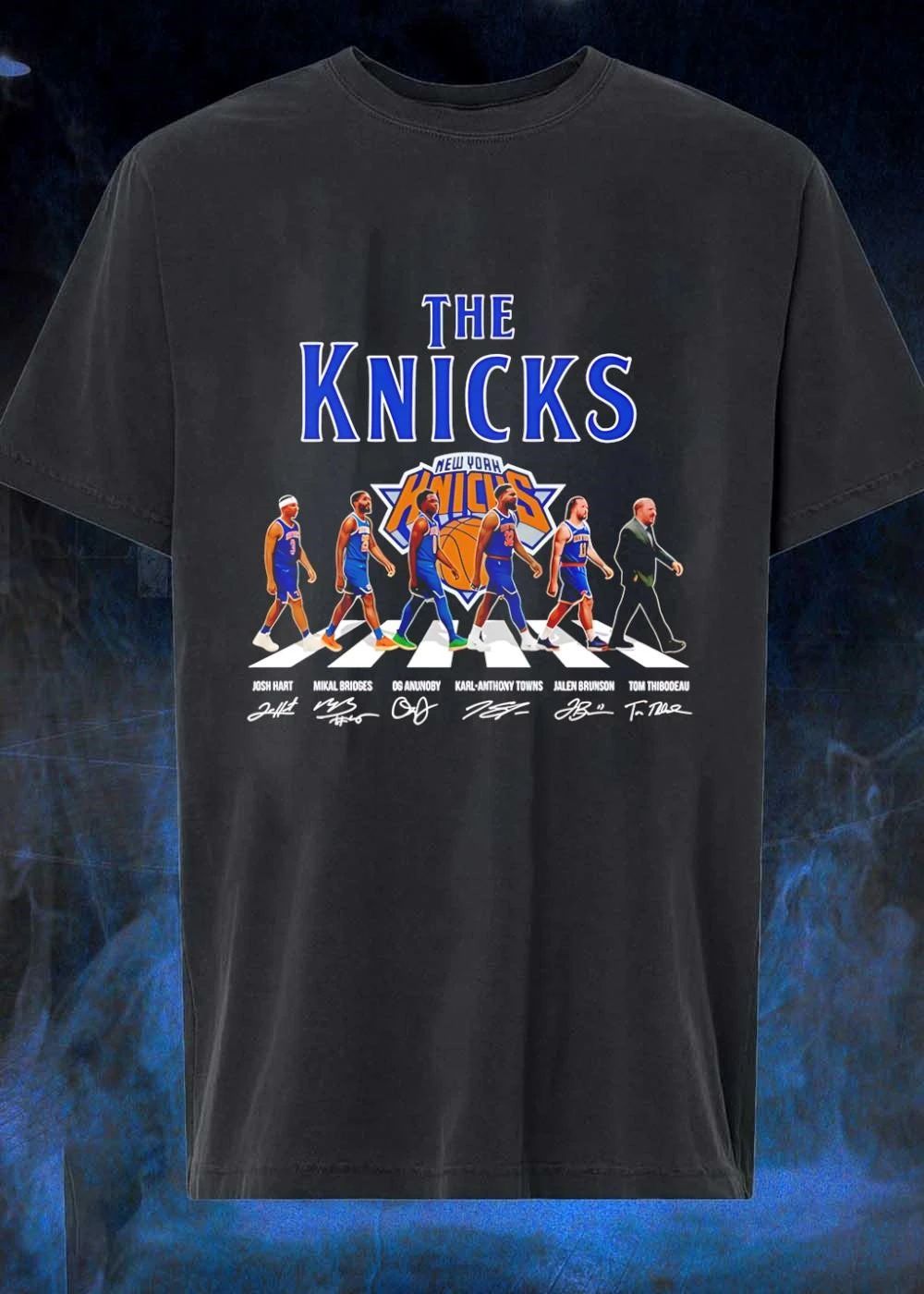The Knicks Abbey Road Josh Hart Mikal Bridges OG Anunoby Karl-Anthony Towns Jalen Brunson Tom Thibodeau Signatures shirt
