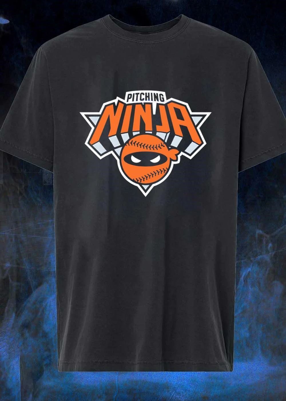 Roto Wear Pitching Ninja Baseball Mascot Logo Men’s T-Shirt