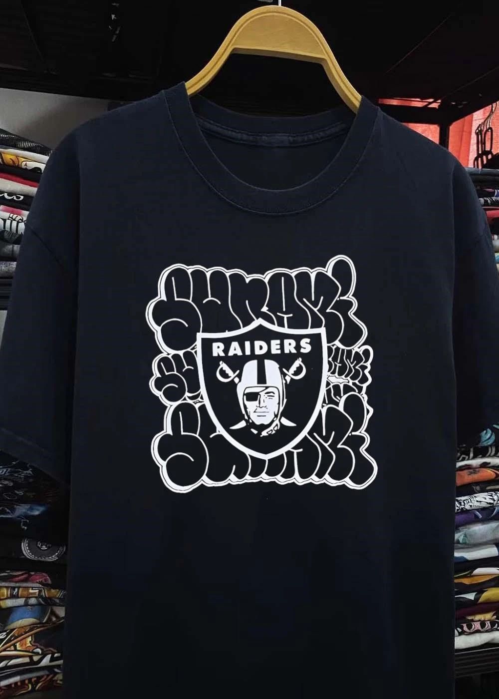 Suavecito Raiders Graffiti Bubble Shield Logo Shirt