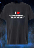 I Heart Love Continental Breakfast Black shirt