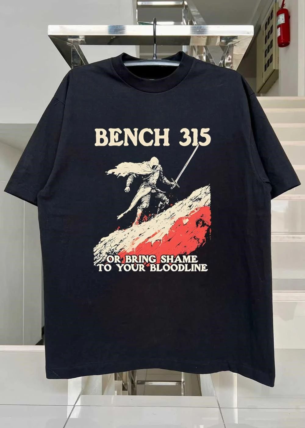 Iron Warrior Bench 315 or Bring Shame to Your Bloodline T-Shirt