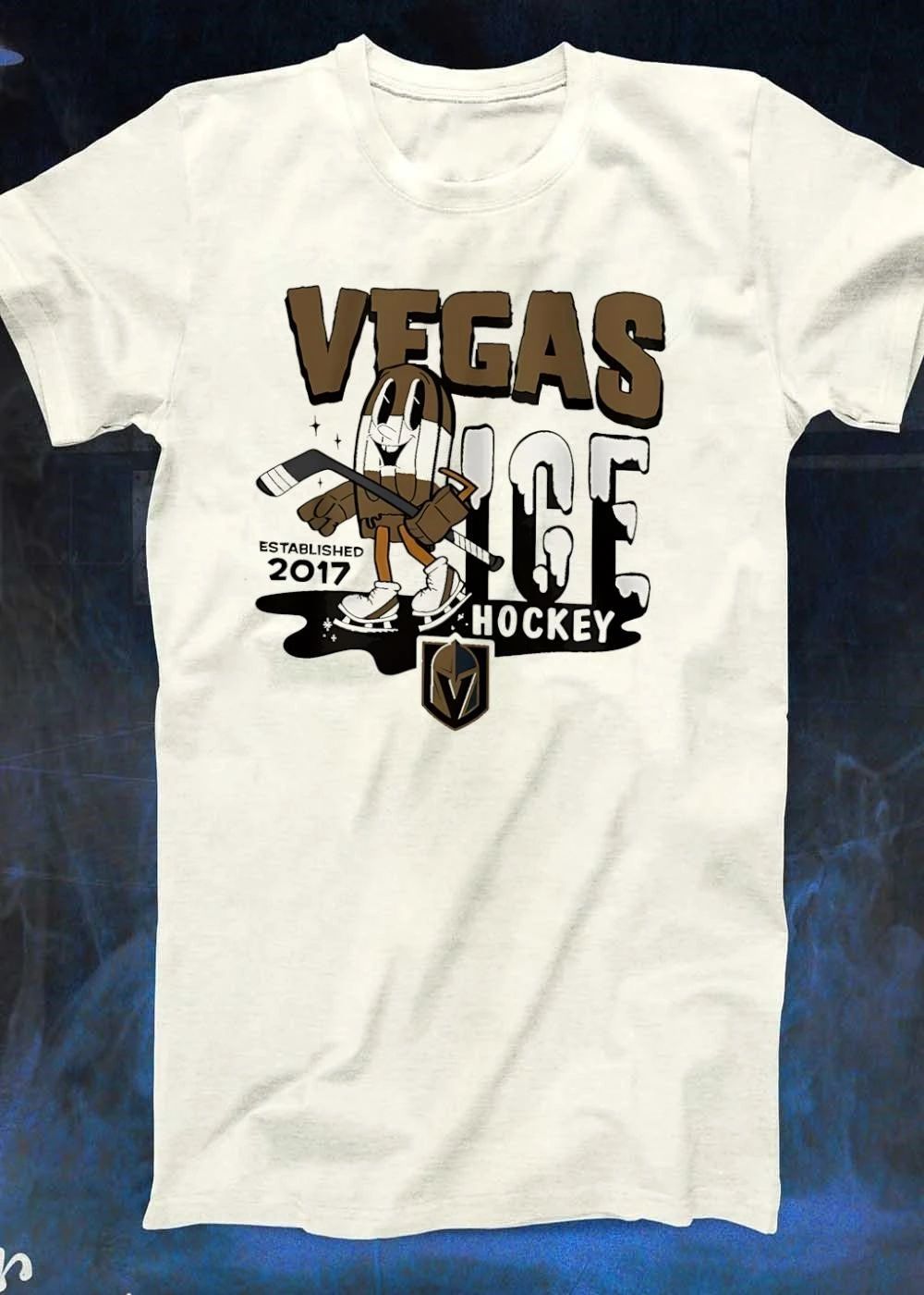 Vegas Ice Hockey Established 2017 Golden Knights Knight Mascot shirt