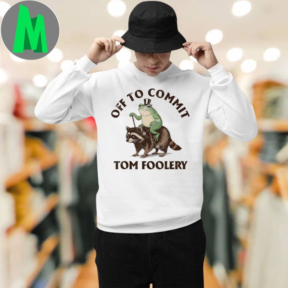 Whimsical Frog Wizard Off To Commit Tom Foolery T-Shirt